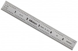 Mitutoyo 182-103 s&amp;eacute;rie 182 R&amp;egrave;gle en acier rigide, 6&amp;quot; (5R)-