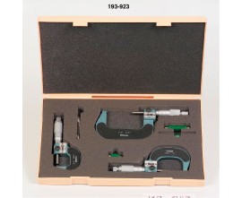 Mitutoyo 193-923 Outside Micrometer Set, 0 to 3&quot;, 0.0001&quot;-