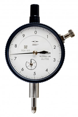 Mitutoyo 2356AB-10 Series 2 Standard Flat-Back Dial Indicator, 0.25&amp;quot;, SAE-