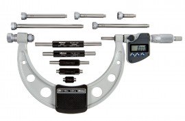 Mitutoyo 340-251-32 Series 340 Digimatic Outside Micrometer with Interchangeable Anvils, 0 to 150 mm, Metric-