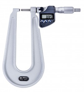 Mitutoyo 389-251-32 Series 389 Sheet Metal Digital Micrometer, 160 mm Throat-
