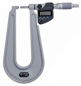 Mitutoyo 389-361-32 Microm&amp;egrave;tre num&amp;eacute;rique pour t&amp;ocirc;les, s&amp;eacute;rie 389, col de cygne de 160.02 mm-