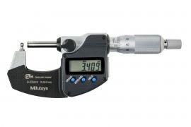Mitutoyo 395-262-32 Microm&amp;egrave;tre num&amp;eacute;rique pour tubes, s&amp;eacute;rie 395, enclume &amp;agrave; broche de type B, 0 &amp;agrave; 25 mm-