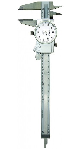 Mitutoyo 505-738 Dial Caliper with Carbide-Tipped Jaws, 0-6&amp;quot;, 0.1&amp;quot;/Revolution-