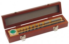 Mitutoyo 516-554-56 Imperial Gauge Block Rectangular Steel Set, 9, grade K-