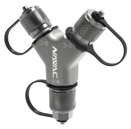 NAVAC F1029 Raccord de R&amp;eacute;cup&amp;eacute;ration Rapid-Y, 2 x &amp;frac38;&amp;quot; m&amp;acirc;le &amp;agrave; 1 x 1/4&amp;quot; femelle-