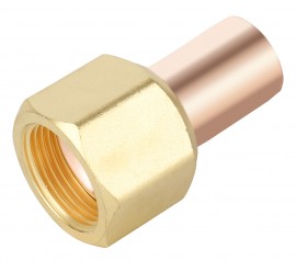 NAVAC F2007 Female Swivel Flare with solder adapter, &amp;frac34;&amp;quot; SAE female x &amp;frac34;&amp;quot; OD, 2-pack-