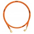 NAVAC NH5L 5' Orange Refrigerant Hose with &amp;frac14;&amp;quot; SAE, A2L reversed thread, 45&amp;deg;-