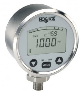 NOSHOK 1000-1450-2-1 Digital Pressure Gauge, 0 to 1450 psi-