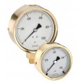 NOSHOK 300 Brass Liquid-Filled Pressure Gauge, 2&amp;frac12;&amp;quot; dial, 0 to 60 psi-