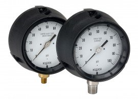 NOSHOK 700 Turret Style Stainless Steel Pressure Gauge, &amp;frac12;&amp;quot; NPT, 0 to 10,000 psi-