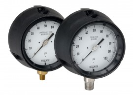 NOSHOK 700 Turret Style Stainless Steel Pressure Gauge, &amp;frac12;&amp;quot; NPT, 0 to 600 psi-
