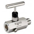 NOSHOK 700 Block and Bleed Needle Valve with soft seat, female to female, stainless steel-