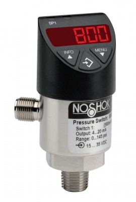 NOSHOK 800-3-8-3000-2 Pressure Switch, 1 NO or NC with 0 to 10 Vdc, 0 to 3,000 psig, &amp;frac12;&amp;quot; NPT male-