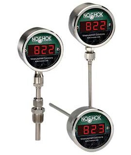NOSHOK 822-1-0--58/392-040-2 822 Series Digital Temperature Indicator with bottom connection, -58 to 392&amp;deg;F, 4&amp;quot;-