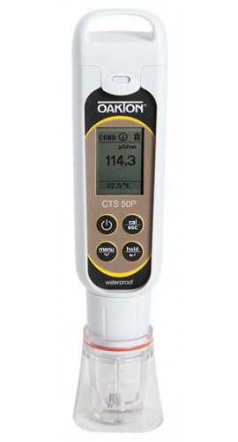 OAKTON CTSTESTR 50P Waterproof Pocket Conductivity/TDS/Salinity Tester, Pin-Style Sensor-