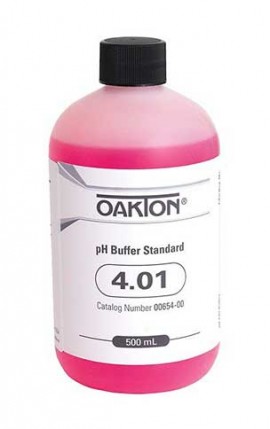 OAKTON WD-05942-21 4.01 pH Buffer Solution, 500 mL Bottles, 12-Pack-