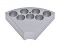 Ohaus 30500574 Sectional Block for hot plate stirrers, 0.67&quot; vial size, holds 7 vials-