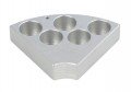 Ohaus 30500575 Sectional Block for hot plate stirrers, 0.83&quot; vial size, holds 5 vials-