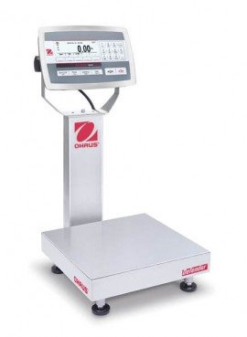 Ohaus D52XW12RQR1 Defender 5000 Column-Mount Standard Bench Scale, 25 lbs, 12 x 12&amp;quot; platform-