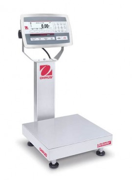OHAUS D52XW25RQR1 Defender 5000 Balance de banc mont&amp;eacute;e sur colonne standard, 22 kg, plateforme 30 x 30 cm-