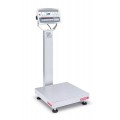 Ohaus D52XW25WQL7 Defender 5000 Column-Mount Washdown Bench Scale, 50 lbs, 18 x 18&amp;quot; platform-