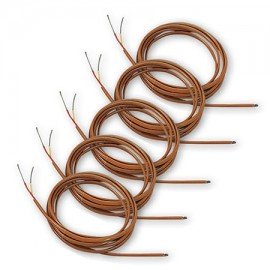 Omega 5TC Series Ready-Made Insulated Thermocouple, type K, glass braid, 24 AWG, 72&amp;quot;, 5-pack-