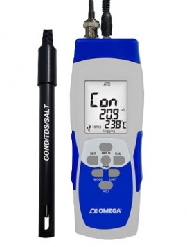 Omega CDH-SD11 Conductivity Meter, 30 μS/cm to 20 mS/cm, with SD card data logger-