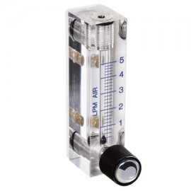Omega FL-2000 Series Acrylic Flow Meter with stainless steel valves, air, 0.053 to 0.66 GPM, 1/8" NPT female-