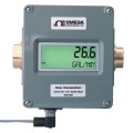 Omega FLR7320D Inline Flow Meter with Analog Output, Water, 2 to 20 GPM, 3/4" NPT-