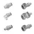 Omega FT-HFC-12 Series Polypropylene Quick Coupling, plug, 3/8" ID barbed-