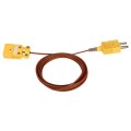Omega GECK10-9 Thermocouple Extension Cable Assembly, molded, type K, glass braid, SMPW-F to SMP male, 10'-
