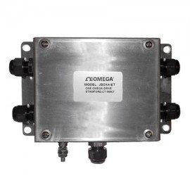 Omega JBOX4-ET Bo&amp;icirc;tier de jonction sommateur pour cellules de charge, 4 canaux, ajustement d'excitation, acier inoxydable-