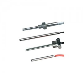 Omega PM Series Ultra Precise RTD Sensor, Pt100, class A, 0.125 x 2" probe, 4-wire, 1/8" NPT, 3' cable, stripped leads, air probe-
