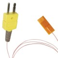 Omega SA3 Series Fast Response Self-Adhesive Surface Thermocouple with miniature connector with strain relief, type K, 80&amp;quot;-