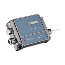 Optris CTi 3M Series IR Pyrometer with standard focus lens, 0 to 2.3 &amp;mu;m, 86 to 662&amp;deg;F, 12:1, 9.8' cable-