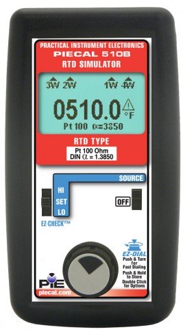 PIECAL 510B Simulateur de RTD unique, Pt 100&amp;Omega; DIN/IEC/JIS 1989-