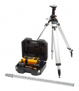 PLS HV2R KIT Horizontal/Vertical Red Rotary Laser Level Kit with Tripod &amp; Grade Rod-