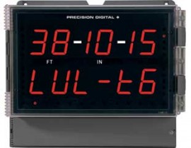 Precision Digital PD2-6081-7H7 Helios 4-Relay Feet/Inches Modbus Scanner with Dual Analog Inputs, 12 to 24VDC, 4 to 20mA Output-