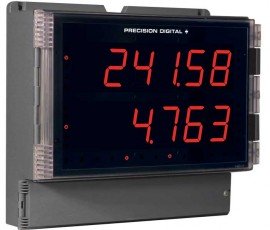 Precision Digital PD2-6400-7H7 Helios 4-Relay High-Voltage and Current Meter, 12 to 24VDC, 4 to 20mA Output-