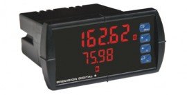 Precision Digital PD6262-7R7 ProVu Dual Analog Input Flow Rate/Totalizer Digital Panel Meter, 4 relays/4 to 20 mA, VDC-