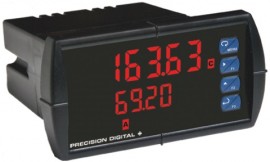 Precision Digital PD6363-6R4 ProVu Dual Pulse Input Flow Rate/Totalizer Digital Panel Meter, 4 relays-