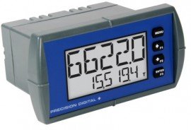 Precision Digital PD6626-L2N Indicateur de tableau num&amp;eacute;rique de d&amp;eacute;bit/totalisateur aliment&amp;eacute; par la boucle, 1/8 DIN-