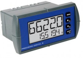 Precision Digital PD6626-LNN Indicateur num&amp;eacute;rique de d&amp;eacute;bit/totalisateur aliment&amp;eacute; par la boucle, 1/8 DIN-