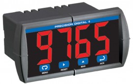 Precision Digital PD765-6X5-10 Trident 2-Relay Process and Temperature Digital Panel Meter with Large Display, 85 to 265VAC, 4 to 20mA Output-