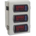 Precision Digital PDA2303 NEMA 4X Plastic Horizontal Enclosure for &amp;frac18; DIN digital panel meters, 3 cutouts-