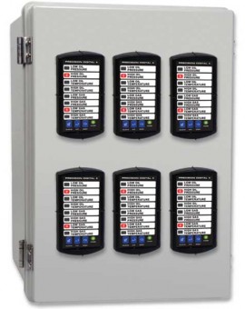 Precision Digital PDA2306-V NEMA 4X Plastic Vertical Enclosure for &amp;frac18; DIN digital panel meters, 6 cutouts-