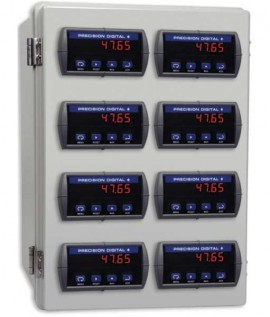 Precision Digital PDA2308 NEMA 4X Plastic Horizontal Enclosure for _ DIN digital panel meters, 8 cutouts-