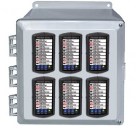 Precision Digital PDA2506-V Plastic NEMA 4X Vertical Enclosure, 13.7 x 12.4 x 7.1in, 6 Cutouts-