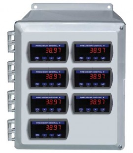 Precision Digital PDA2507 Plastic NEMA 4X Horizontal Enclosure, 15.7 x 12.4 x 7.1in, 7 Cutouts-